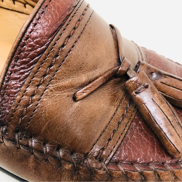 Brass Boot Tasseled Leather Loafers