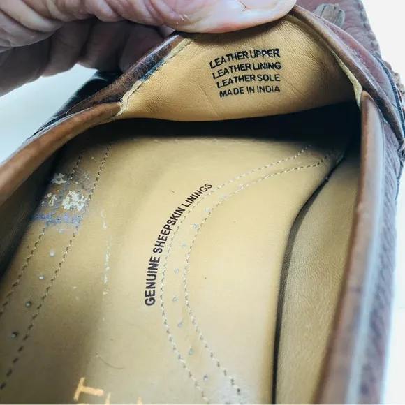 Brass Boot Tasseled Leather Loafers
