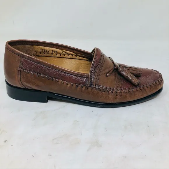 Brass Boot Tasseled Leather Loafers