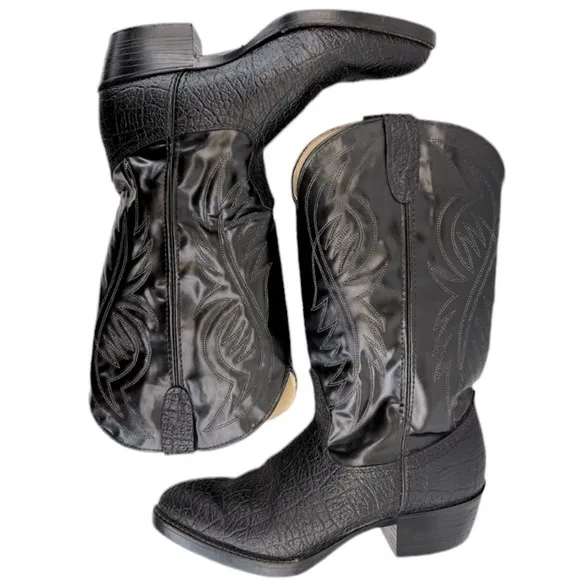 Broncos Men’s Black Cowboy Western Boots