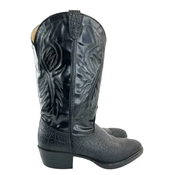 Broncos Men’s Black Cowboy Western Boots