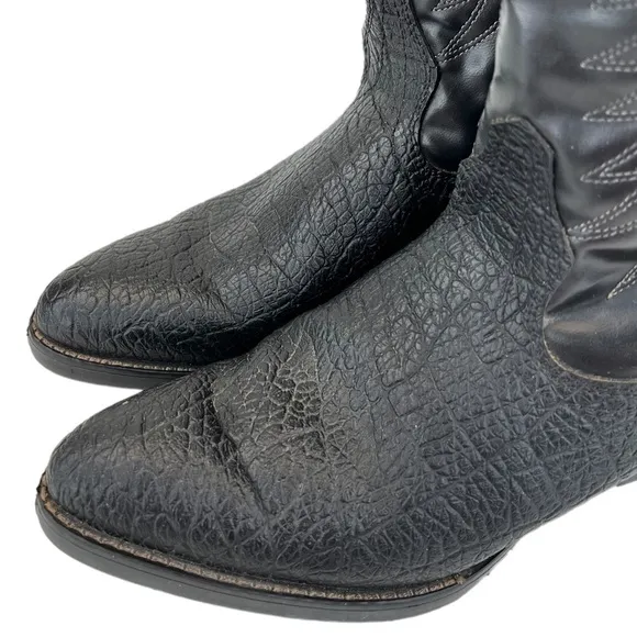 Broncos Men’s Black Cowboy Western Boots