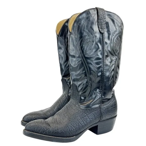 Broncos Men’s Black Cowboy Western Boots