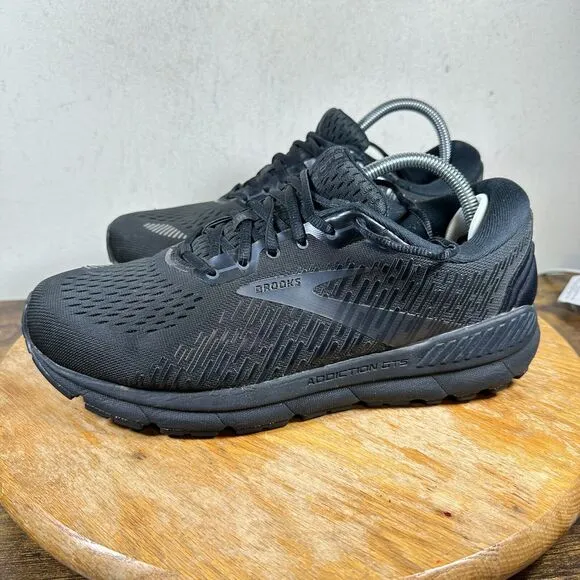 Brooks Addiction GTS‎ 15 Black Mens Size 9 2E Sneakers Shoes 1103652E020