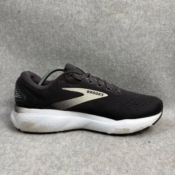 Brooks Ghost 16 Womens Shoes Size 9.5. Black White Running Sneakers 1204071B090