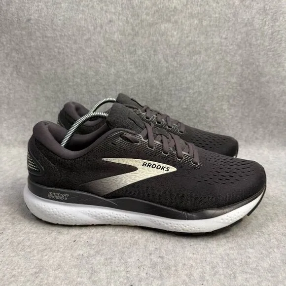 Brooks Ghost 16 Womens Shoes Size 9.5. Black White Running Sneakers 1204071B090