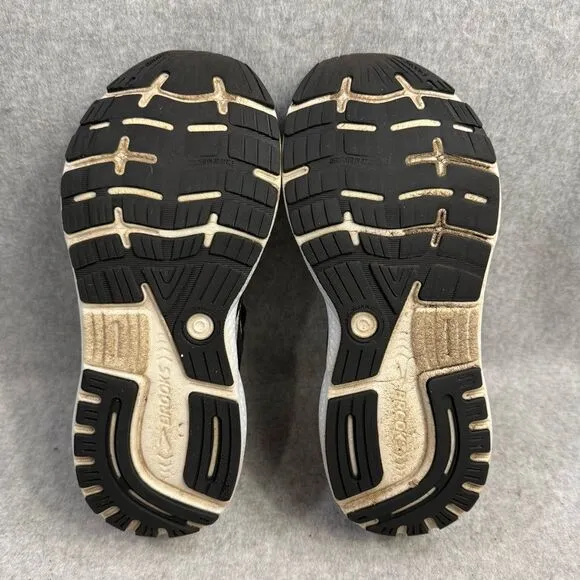 Brooks Ghost 16 Womens Shoes Size 9.5. Black White Running Sneakers 1204071B090