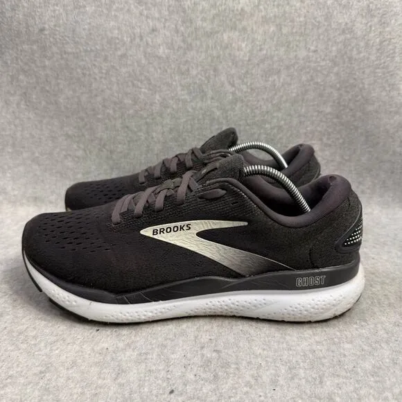 Brooks Ghost 16 Womens Shoes Size 9.5. Black White Running Sneakers 1204071B090