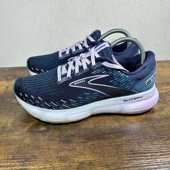 Brooks Glycerin 20 Blue‎ White 1203691B499 Shoes Sneakers Women's Size 9