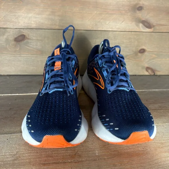 brooks glycerin 20 mens size 9 shoes blue athletic running sneakers