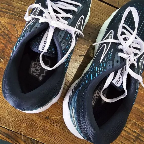 Brooks Glycerin GTS 20 Peacoat/ Ocean/ Pastel Lilac Womens 9.5 Wide
