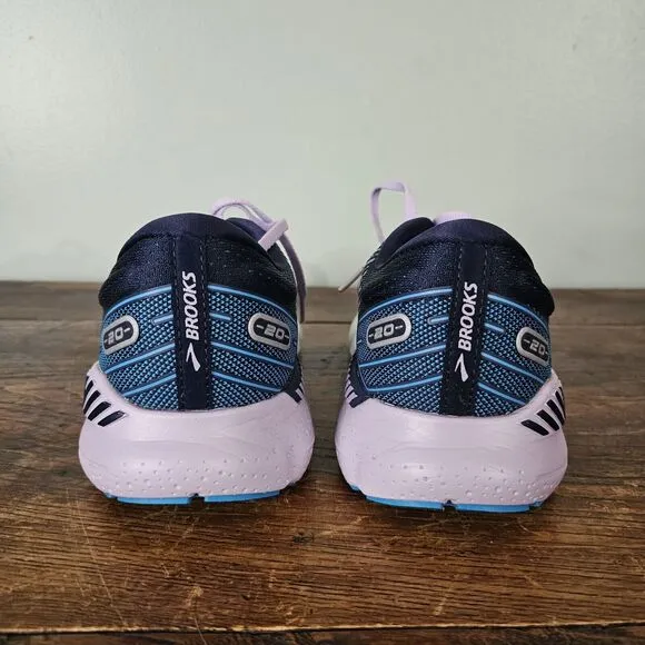 Brooks Glycerin GTS 20 Peacoat/ Ocean/ Pastel Lilac Womens 9.5 Wide