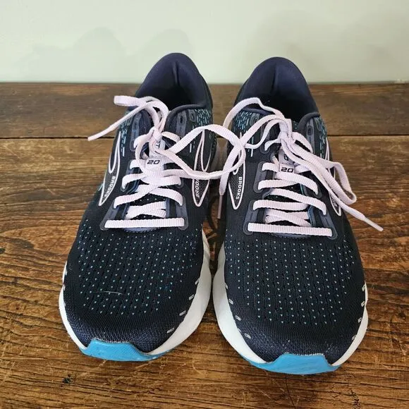 Brooks Glycerin GTS 20 Peacoat/ Ocean/ Pastel Lilac Womens 9.5 Wide