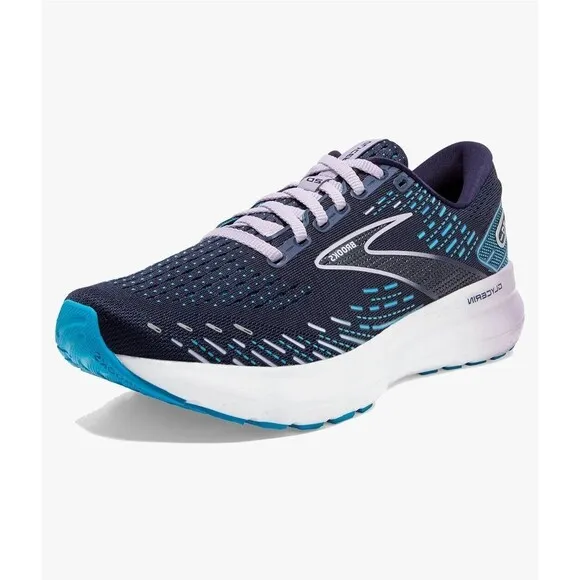 Brooks Glycerin GTS 20 Peacoat/ Ocean/ Pastel Lilac Womens 9.5 Wide