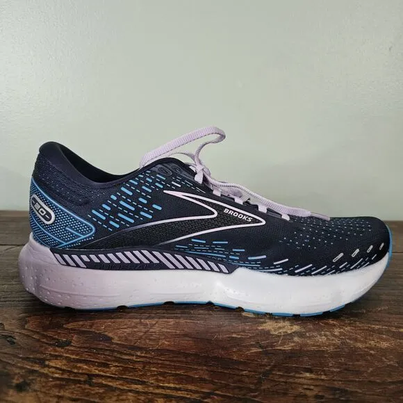 Brooks Glycerin GTS 20 Peacoat/ Ocean/ Pastel Lilac Womens 9.5 Wide