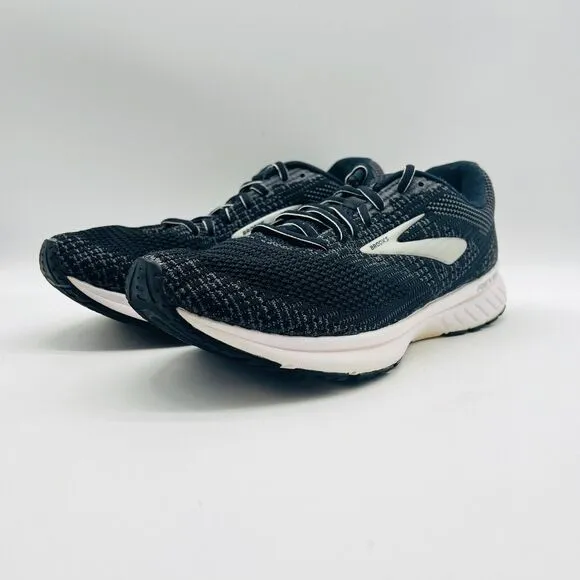Brooks Revel 3 Mens 11 Black White Running Shoes Sneakers Athletic Gym Trainers