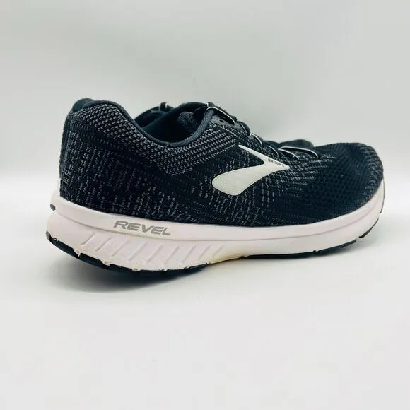 Brooks Revel 3 Mens 11 Black White Running Shoes Sneakers Athletic Gym Trainers