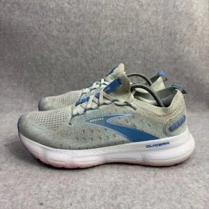 Brooks Shoes Womens 10 Glycerin 20 Stealthfit Blue Running Sneakers 1203721B409