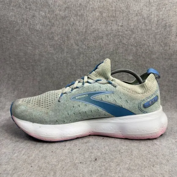 Brooks Shoes Womens 10 Glycerin 20 Stealthfit Blue Running Sneakers 1203721B409