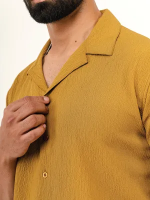 Brown Full Sleeve Popcorn Shirt