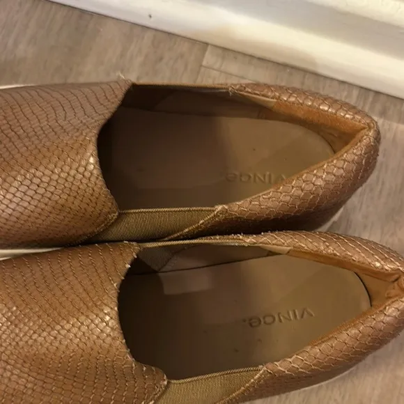 Brown Textured Slip-On Sneakers