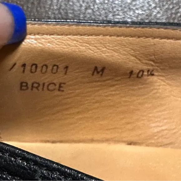 Bruno Magli Brice Black Leather Slip On Loafers Made in Italy Mens Size 10.5 M