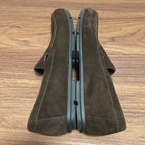 Bruno Magli Encino Casual Vamp Brown Suede Mens Loafers. Size 8 M.