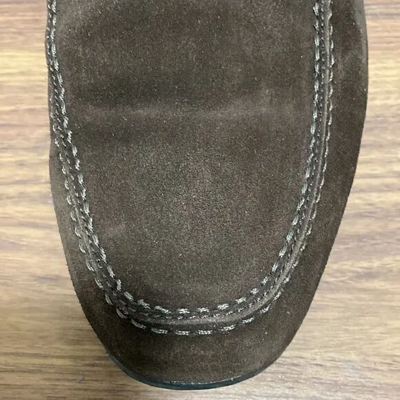 Bruno Magli Encino Casual Vamp Brown Suede Mens Loafers. Size 8 M.