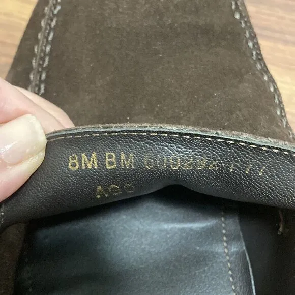Bruno Magli Encino Casual Vamp Brown Suede Mens Loafers. Size 8 M.