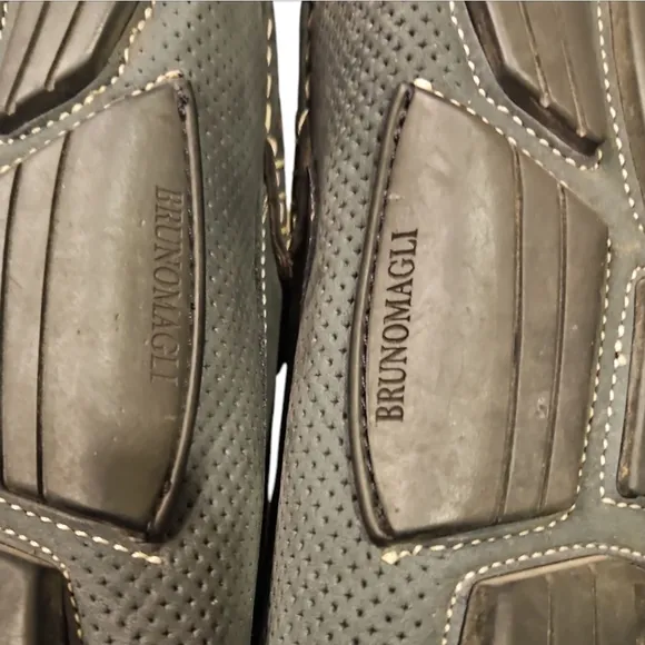 BRUNO MAGLI | Leather Loafers in Gray ~  Size US 12