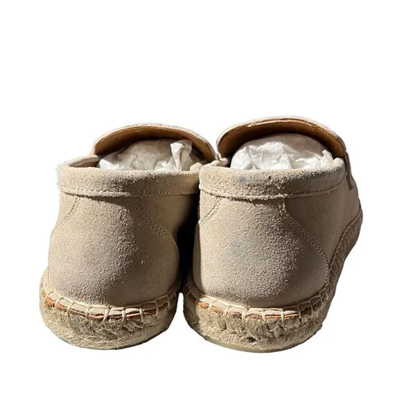 Bruno Magli Men's 8.5 Beige Eduardo Slip On Suede Penny Espadrilles Sand