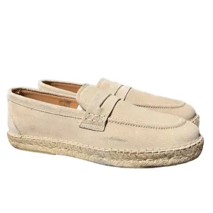 Bruno Magli Men's 8.5 Beige Eduardo Slip On Suede Penny Espadrilles Sand
