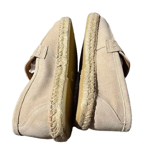 Bruno Magli Men's 8.5 Beige Eduardo Slip On Suede Penny Espadrilles Sand