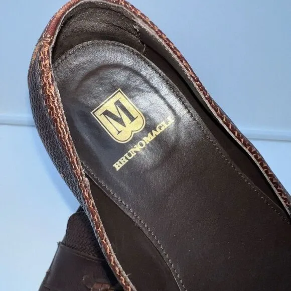 Bruno Magli Bemar Made in Italy Leather Tassle Loafers