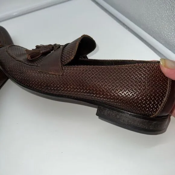 Bruno Magli Bemar Made in Italy Leather Tassle Loafers