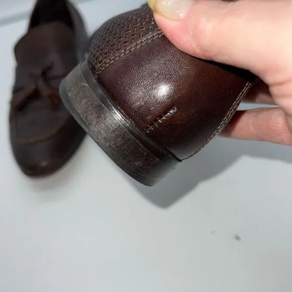 Bruno Magli Bemar Made in Italy Leather Tassle Loafers