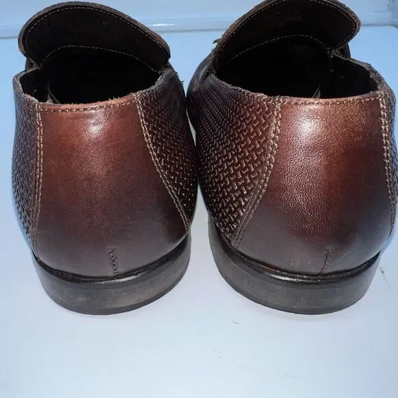 Bruno Magli Bemar Made in Italy Leather Tassle Loafers