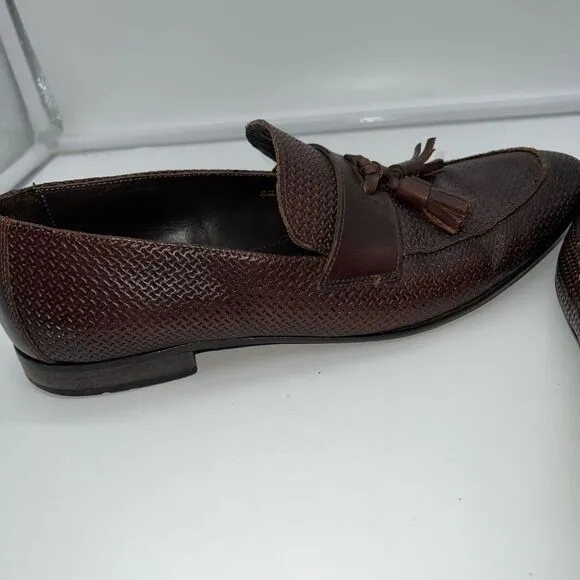 Bruno Magli Bemar Made in Italy Leather Tassle Loafers