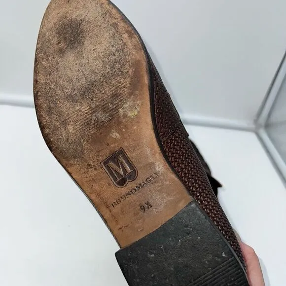 Bruno Magli Bemar Made in Italy Leather Tassle Loafers