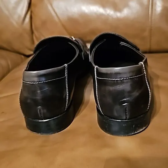 BRUNO MAGLI Smoke Gray Leather Horsebit Loafers - Size 13