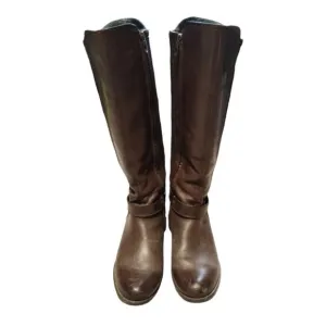Bussola Arnell Tall Leather Brown Calf Height Boots size 39