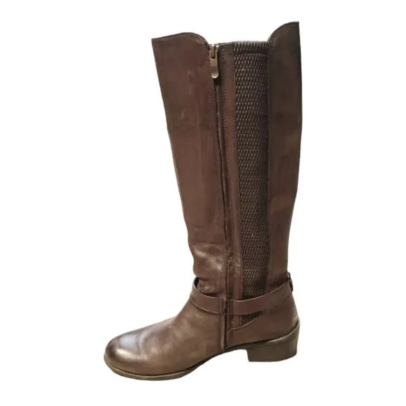 Bussola Arnell Tall Leather Brown Calf Height Boots size 39