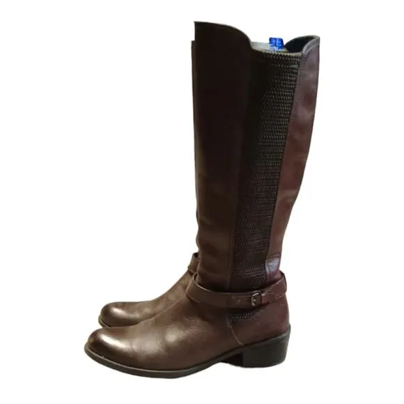 Bussola Arnell Tall Leather Brown Calf Height Boots size 39