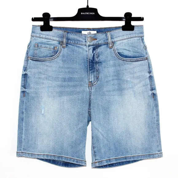 Cabi &quot;Austin&quot; Distressed Denim Shorts