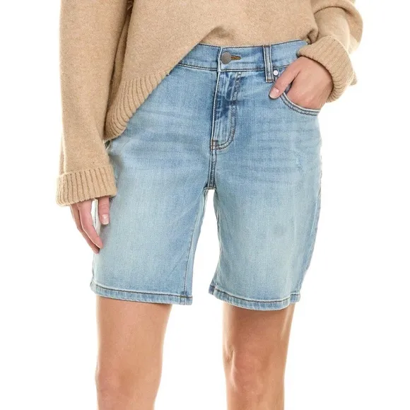 Cabi &quot;Austin&quot; Distressed Denim Shorts