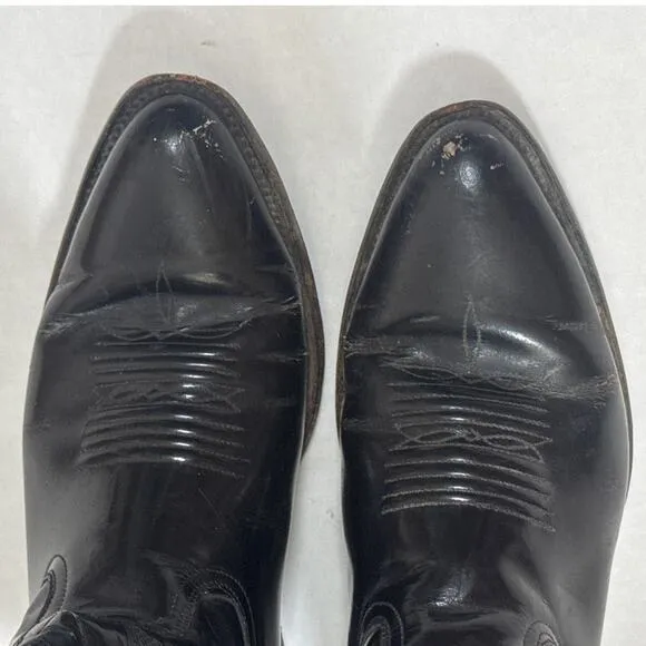 Calexico Tu Estilo Vaquero Black Western Cowboy Boots Mens Size 9 Shiny Patent