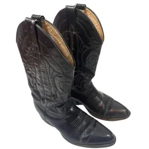 Calexico Tu Estilo Vaquero Black Western Cowboy Boots Mens Size 9 Shiny Patent