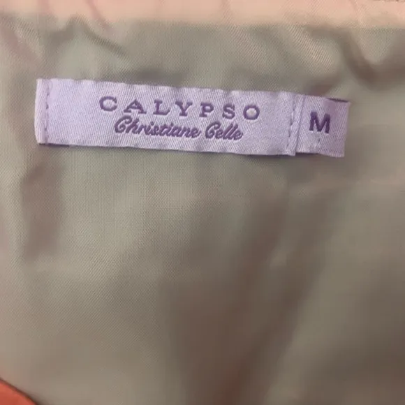 Calypso St Barth Skirt in Gorgeous 100% silk Tiered midi/maxi skirt sz M