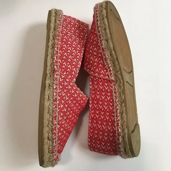 Castaner Red &amp; White Pattern 'Kim' Flat Espadrilles Size 5/EU 35 Made in Spain