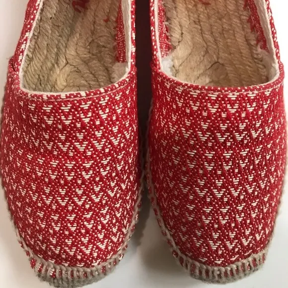 Castaner Red &amp; White Pattern 'Kim' Flat Espadrilles Size 5/EU 35 Made in Spain